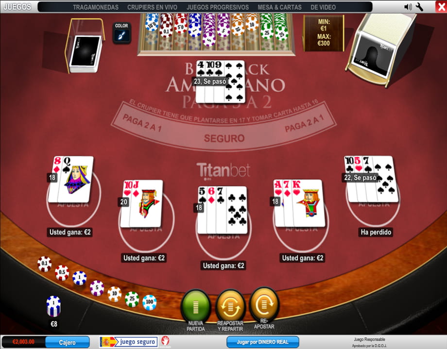 agua caliente blackjack