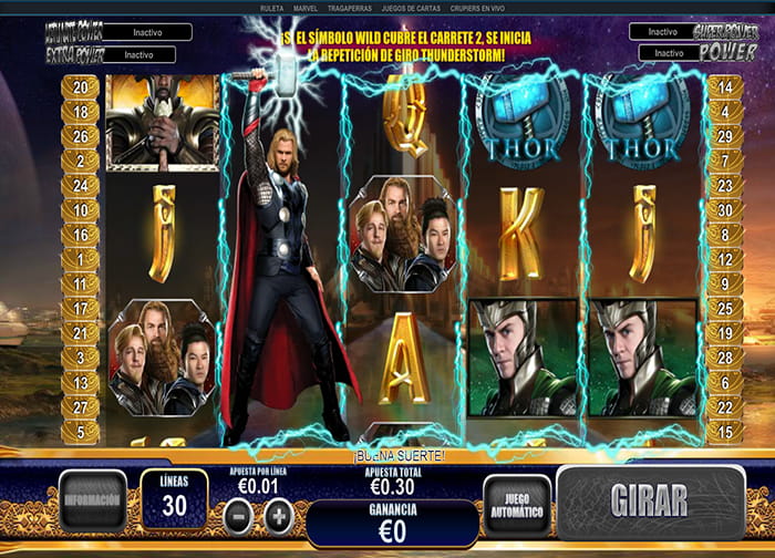 Thor tragaperra de Marvel en Titanbet